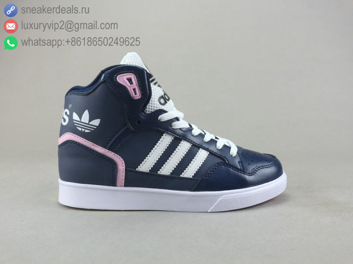 ADIDAS EXTABALL HIGH NAVY WHITE PINK WOMEN SKATE SHOES